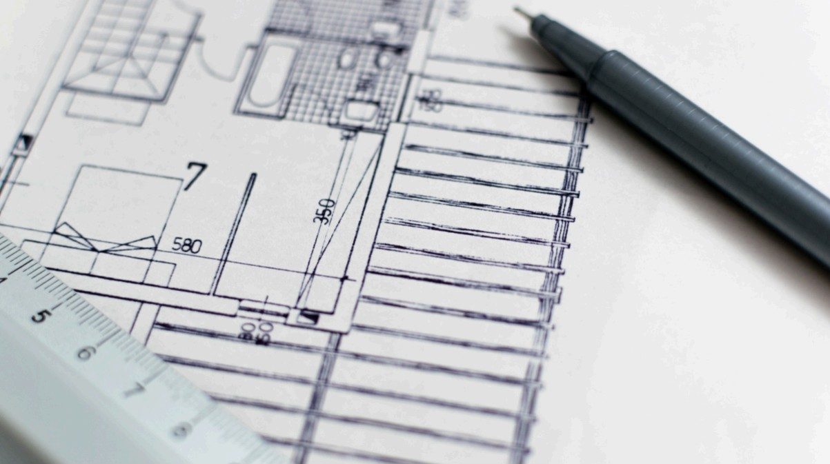 Blueprint drawings with drafting tools